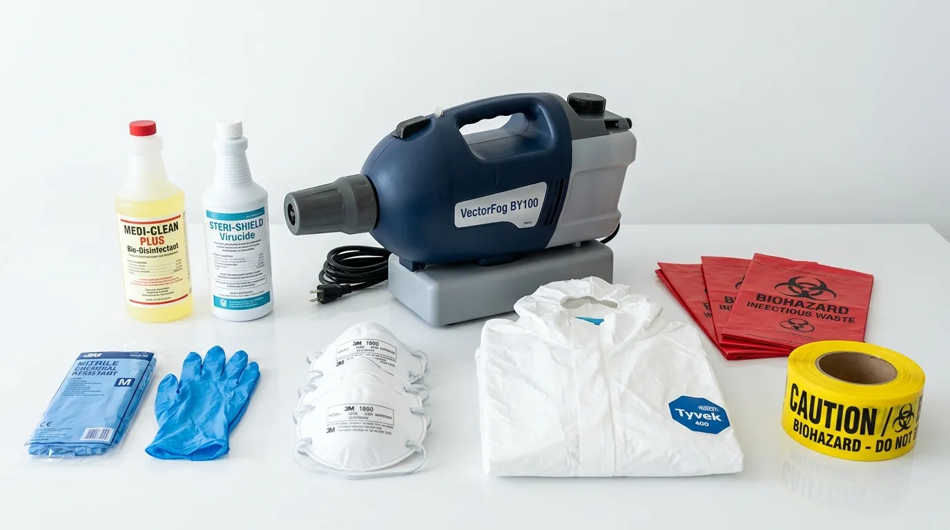 Professional biohazard remediation crew working in Frisco